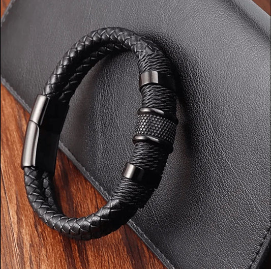 Son-Beautiful Chapters Woven Leather Style Bracelet