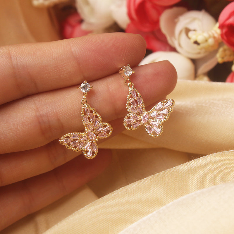 Silver Butterfly Earrings