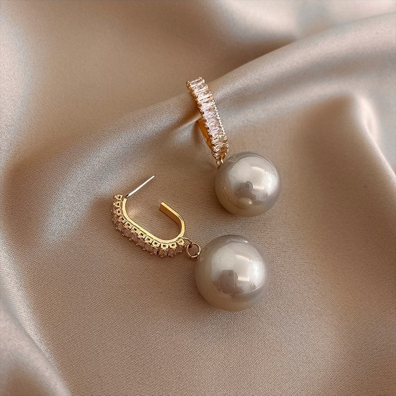 Crystal Pearl Drop Earrings