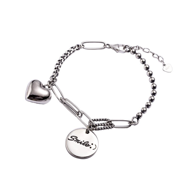 Smile and Heart Charm Bracelet - To My Granddaughter