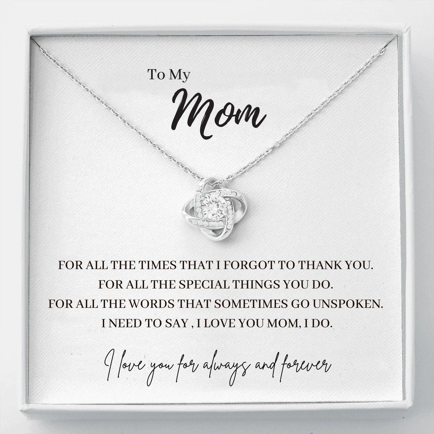 LOVE KNOT NECKLACE - I love you always and forever