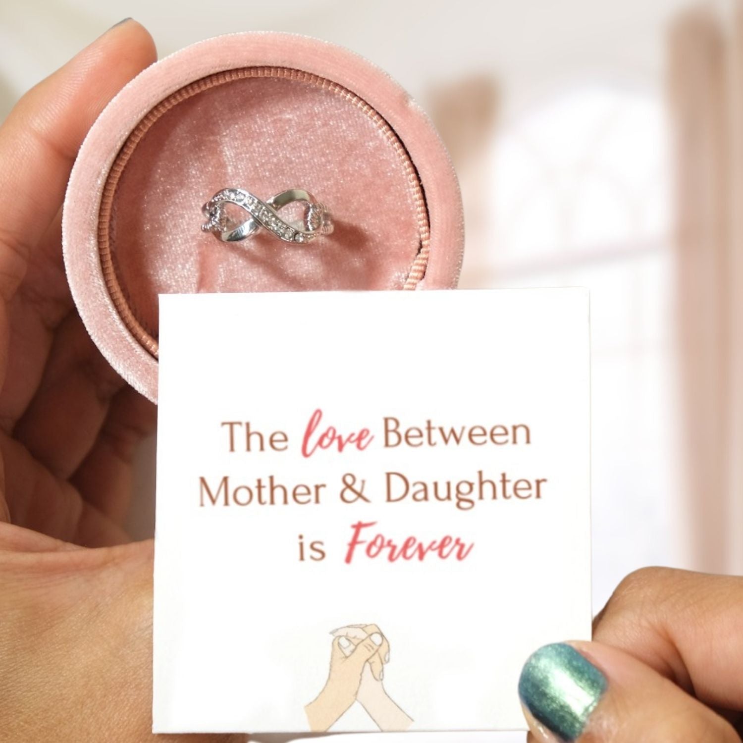 infinity ring mother & daughter ring